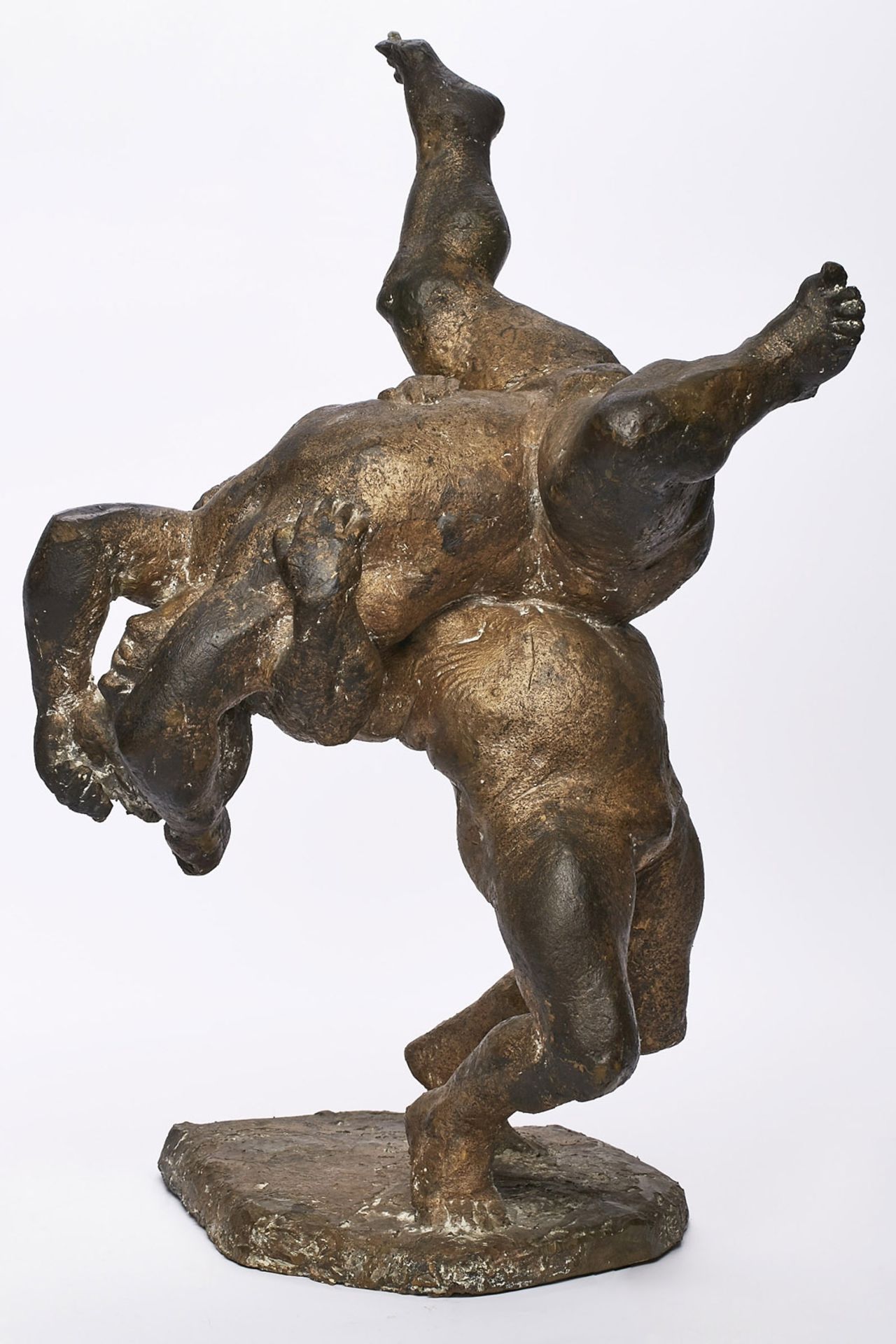 Bronze Jürgen Weber: "Herkules und Antäus II.", wohl Ende 20. Jh. - Image 3 of 4