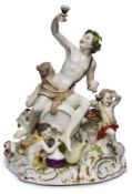 Bacchanal mit Weinfass, Meissen Punktzeit (1763 -´80).