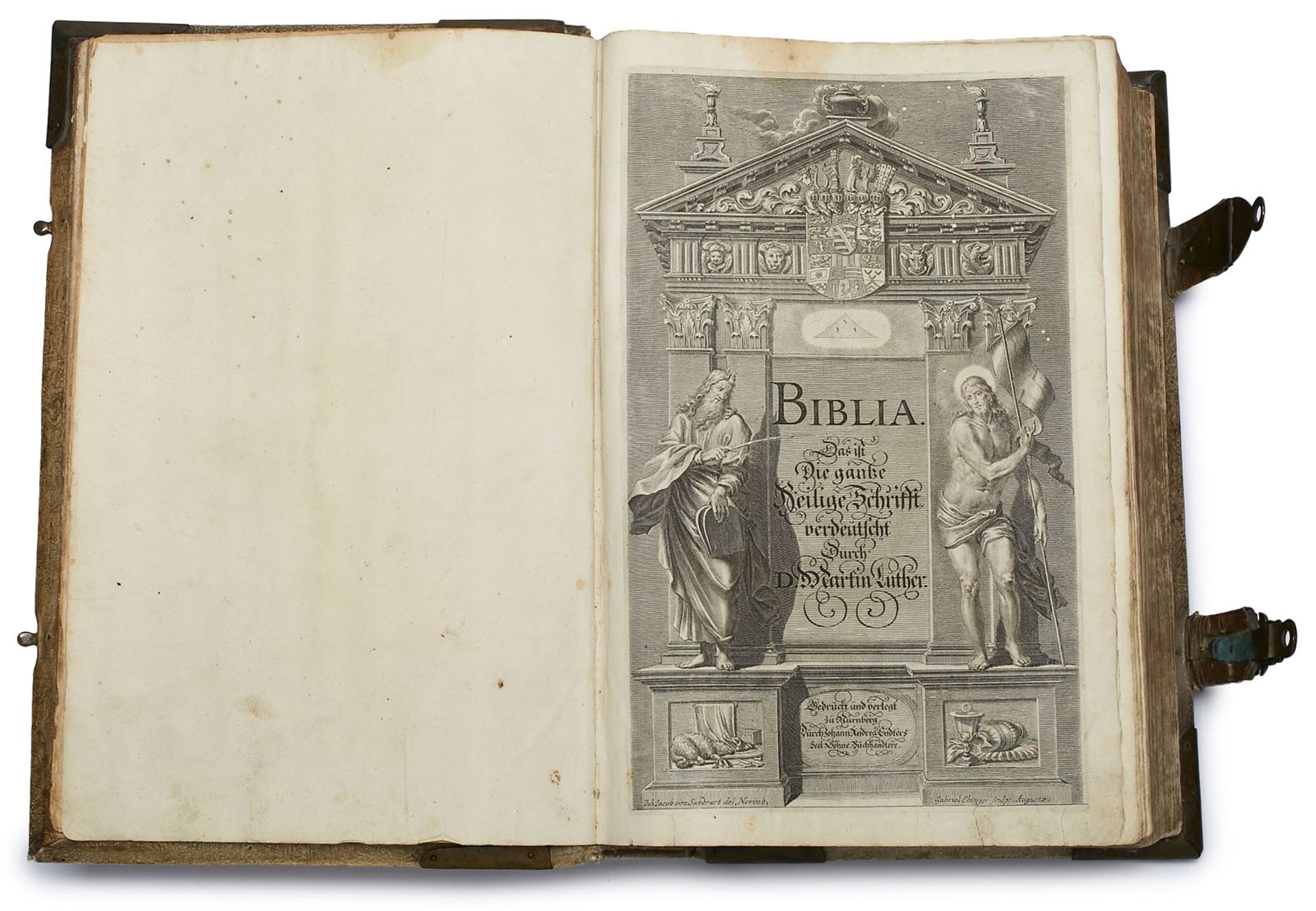 Biblia - J.A. Endter 1700 Nürnberg Kurfürstenbibel - Bild 4 aus 9