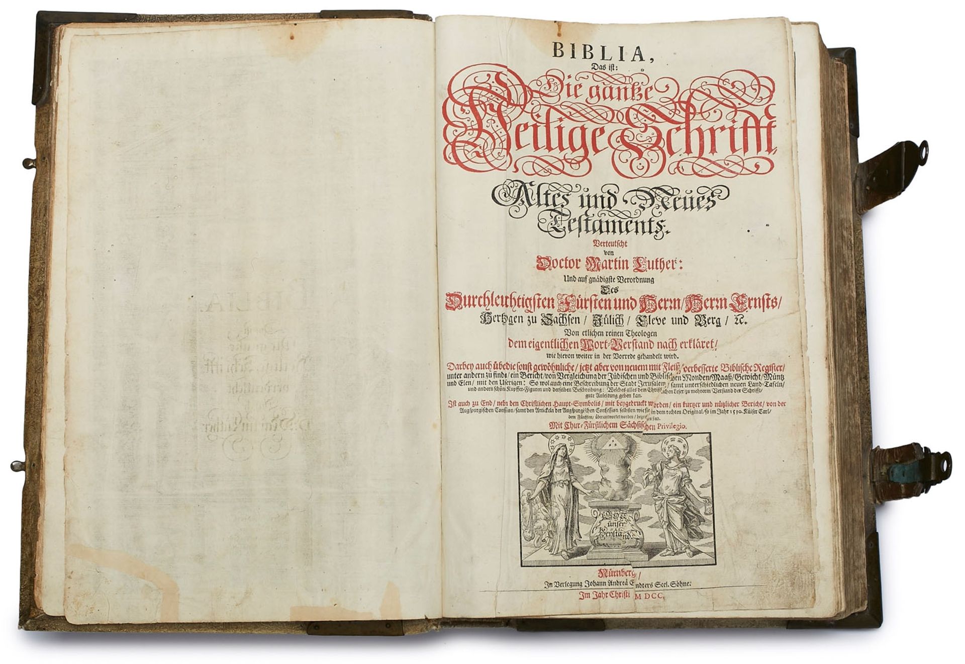 Biblia - J.A. Endter 1700 Nürnberg Kurfürstenbibel - Bild 5 aus 9