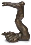 Bronze Michael Schwarze: "Hand und Fuß", wohl um 1985.