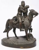 Bronze wohl Albert M. Wolf "Der Abschied" um 1900