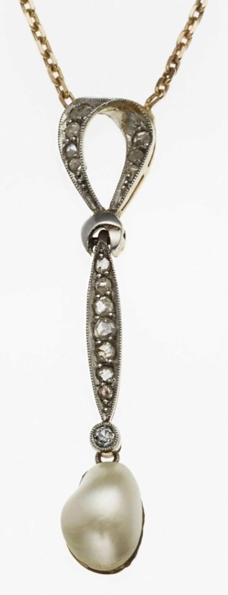 Kl. Perl-Diamant-Collier, Jugendstil um 1900