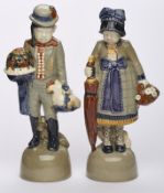 Paar Figuren in Tracht, Wächtersbach um 1910.