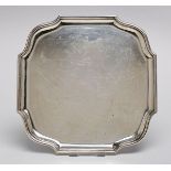 Kl. quadratischer Salver, Sheffield 1929.