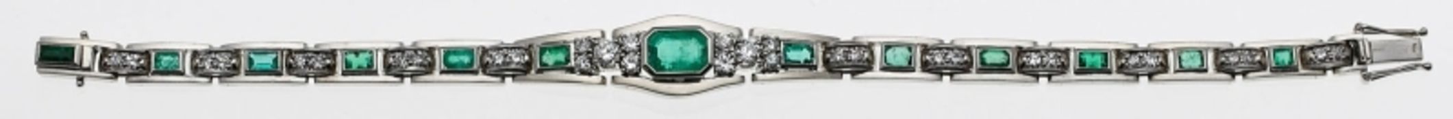 Smaragd-Diamant-Armband