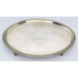 Kl. ovaler Salver, Georgian, London 1783.