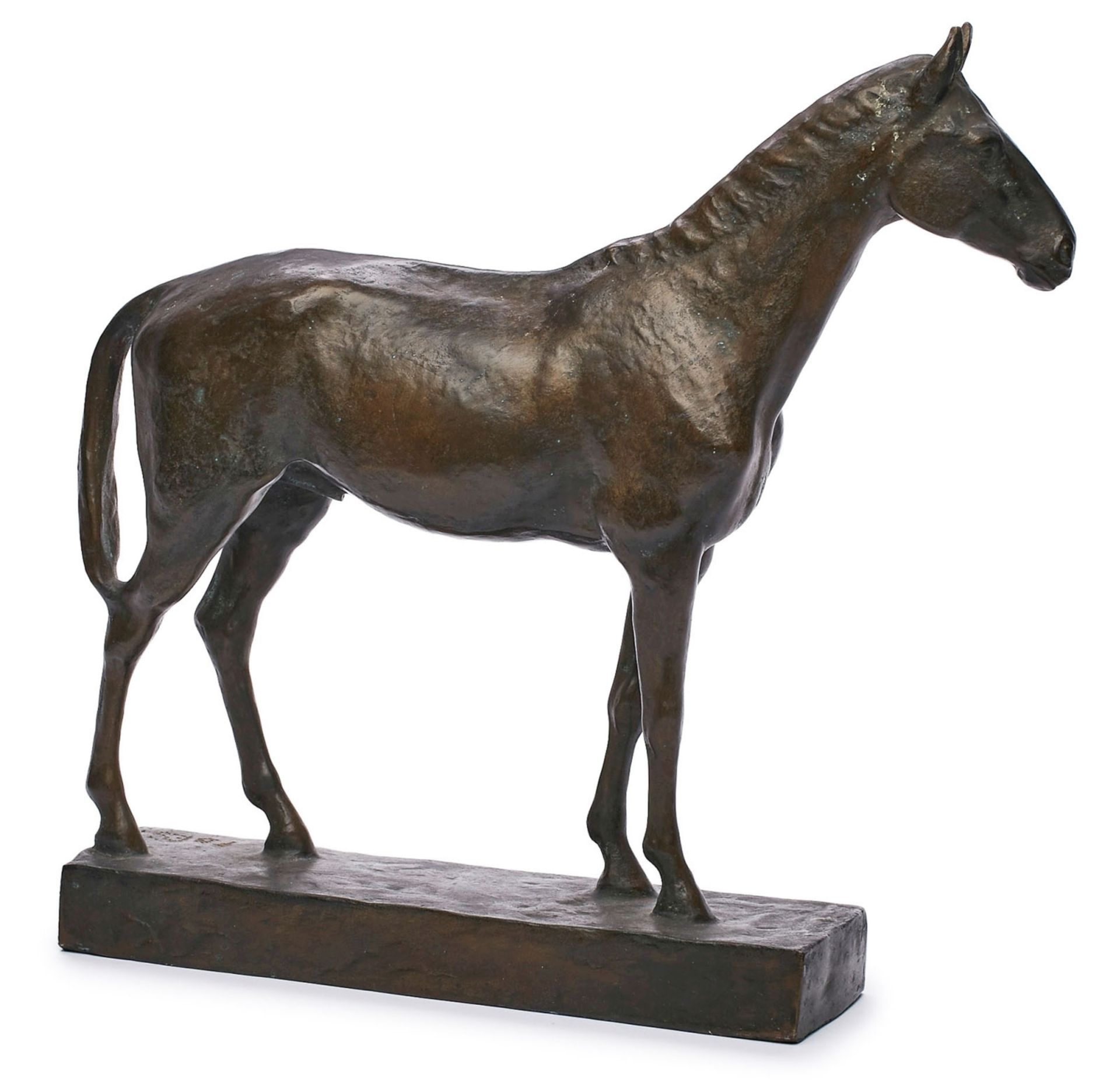 Bronze Fritz Best: Stehendes Pferd, um 1960. - Image 2 of 2