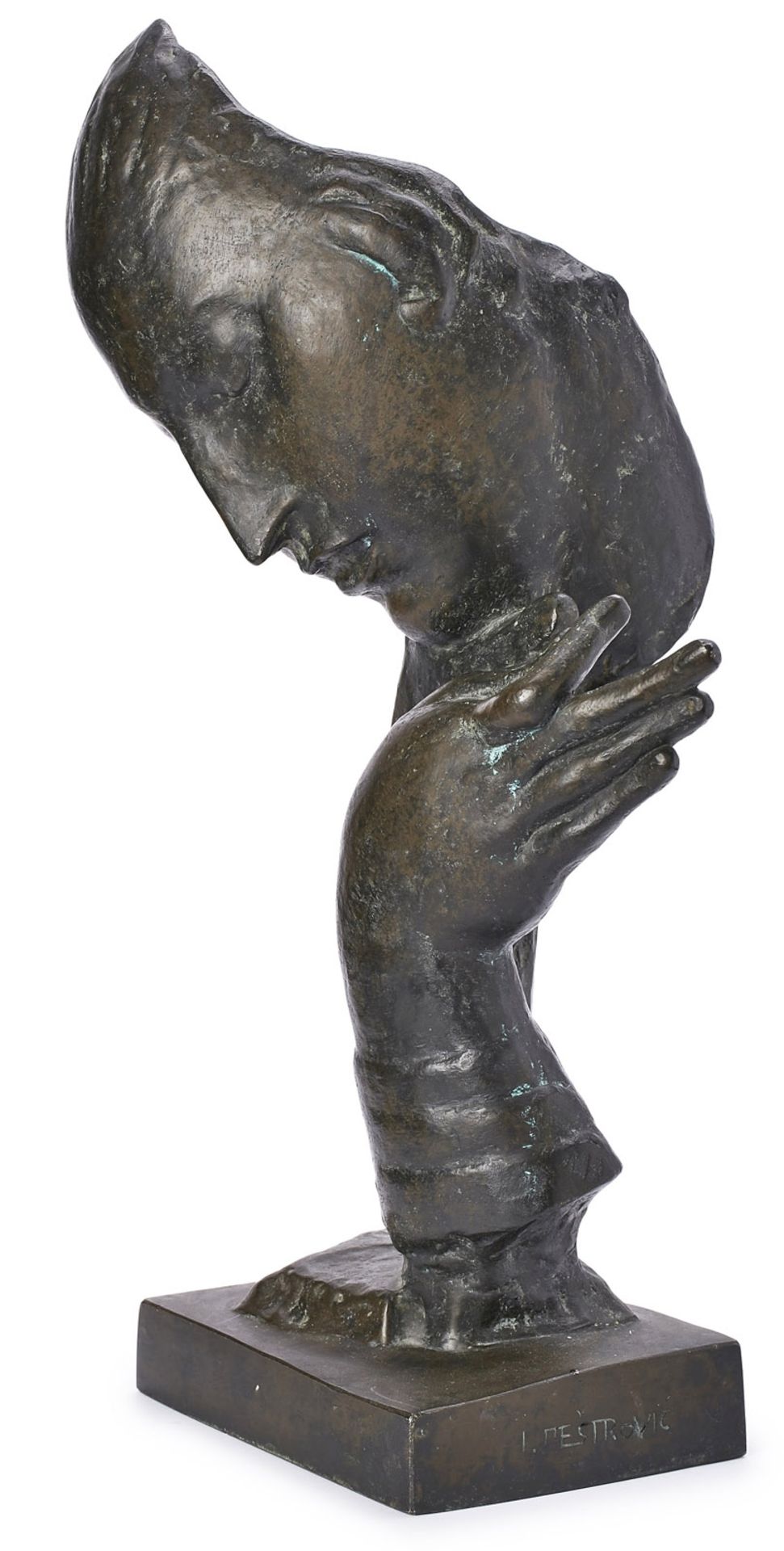Bronze Iwan Mestrovic: "Das Mädchen mit der Laute", um 1920. - Image 2 of 3