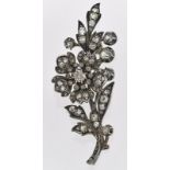 Diamant-Blumen-Brosche um 1890