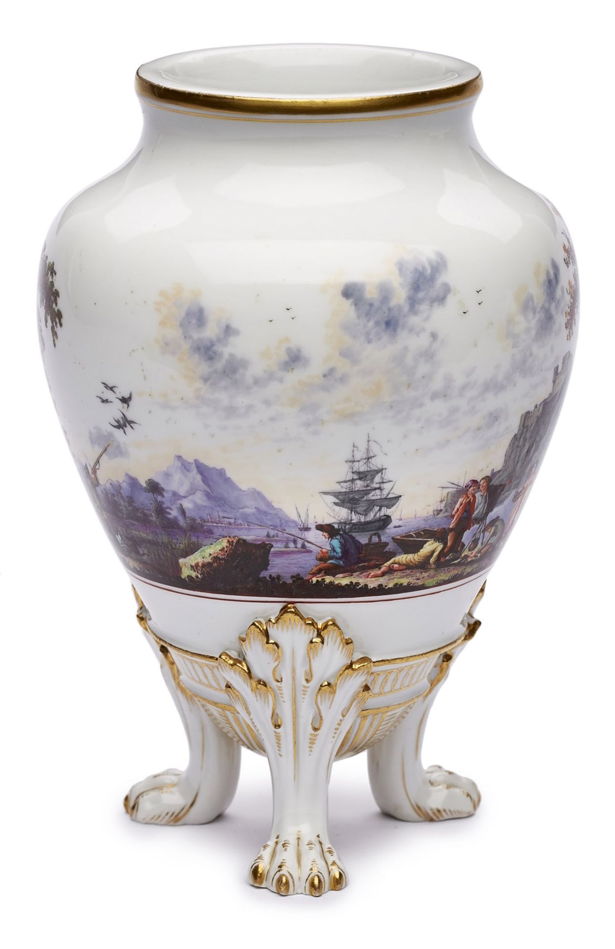 Vase mit Wappen und Landschaftsszenen, Meissen um 1870. - Image 2 of 2