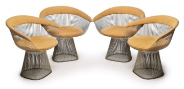 Satz v. 4 Armlehnsesseln, Entw. Warren Platner 1966, Ausführung Fa. Knoll 1970er Jahre