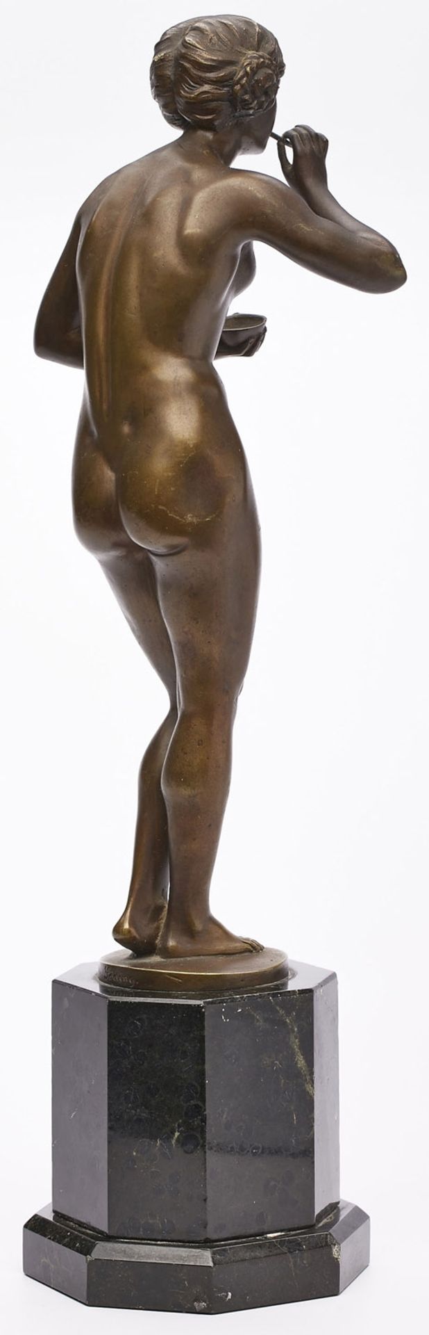 Bronze C.A. Söding: "Seifenblasen", Jugendstil, um 1910. - Bild 3 aus 3