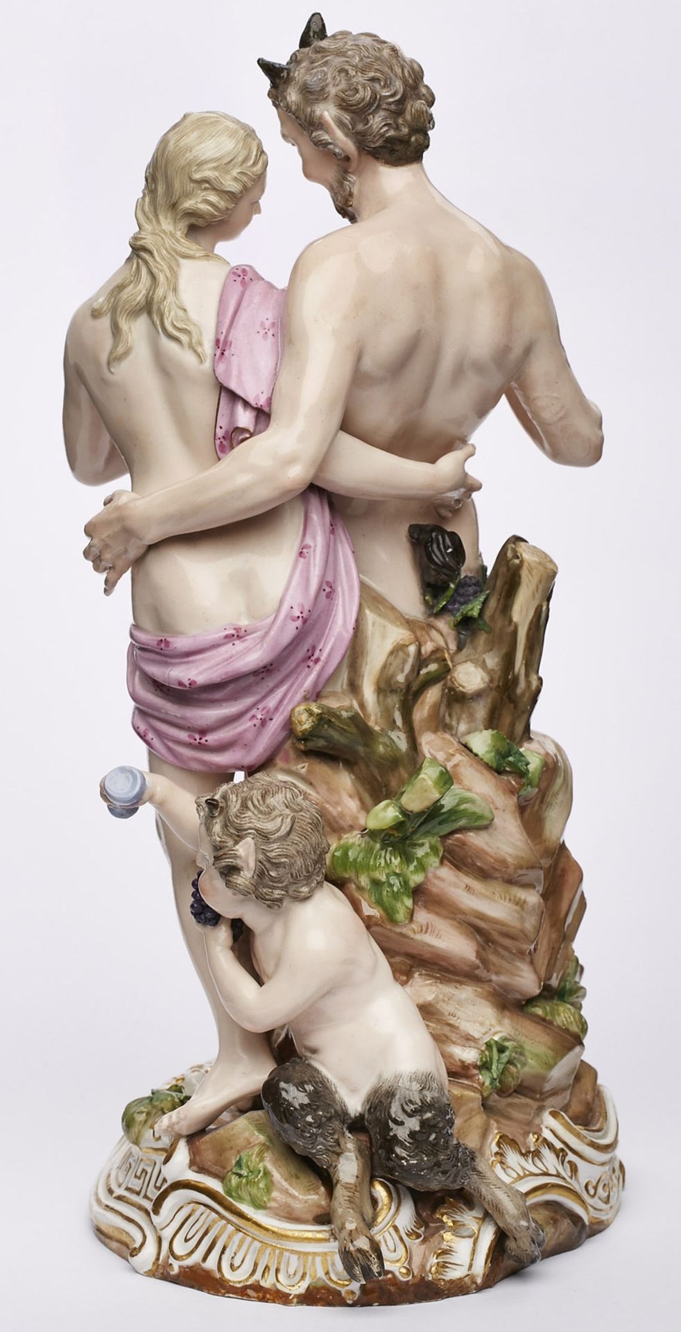 Faun mit Nymphe, Meissen um 1880. - Bild 3 aus 3