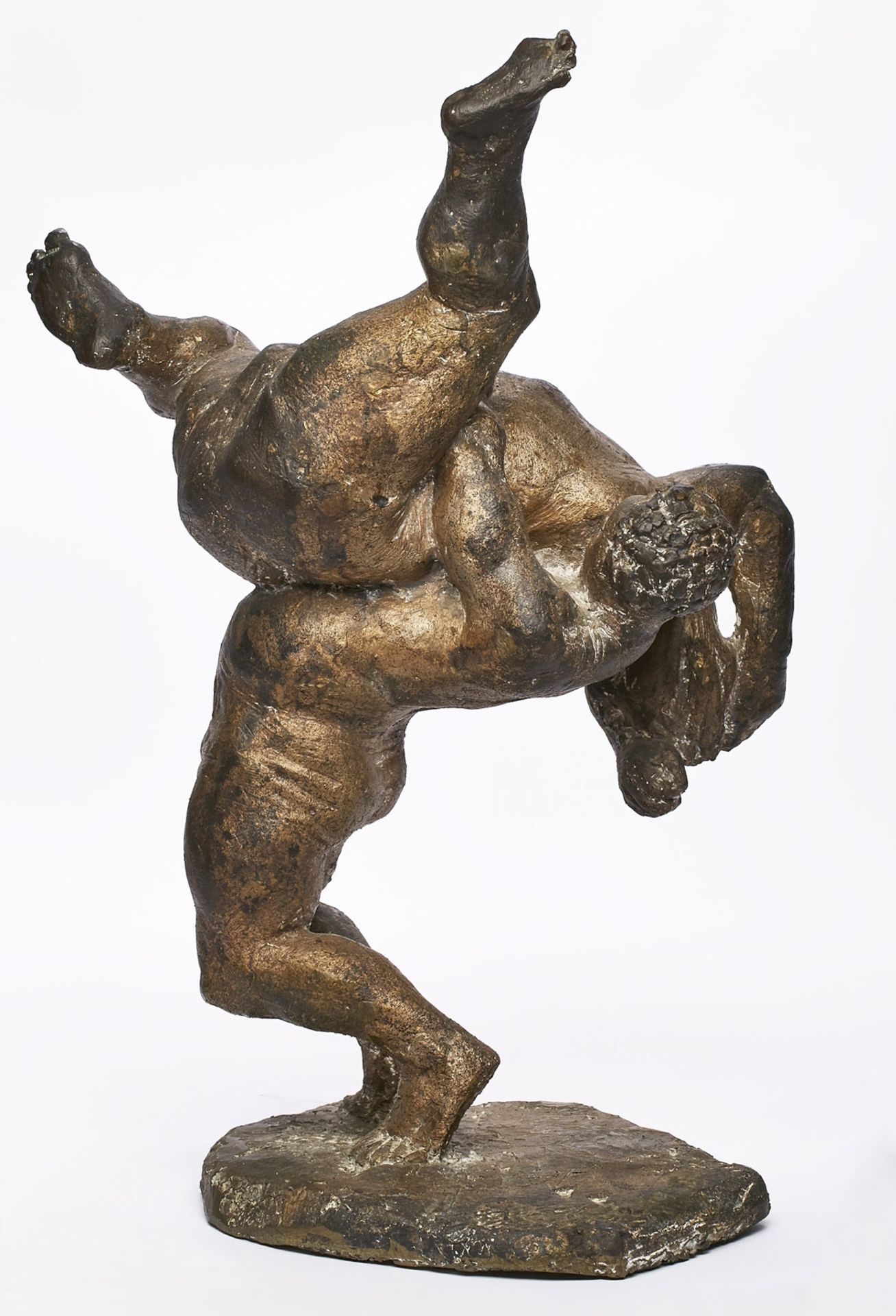 Bronze Jürgen Weber: "Herkules und Antäus II.", wohl Ende 20. Jh. - Image 4 of 4