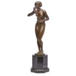 Bronze C.A. Söding: "Seifenblasen", Jugendstil, um 1910.