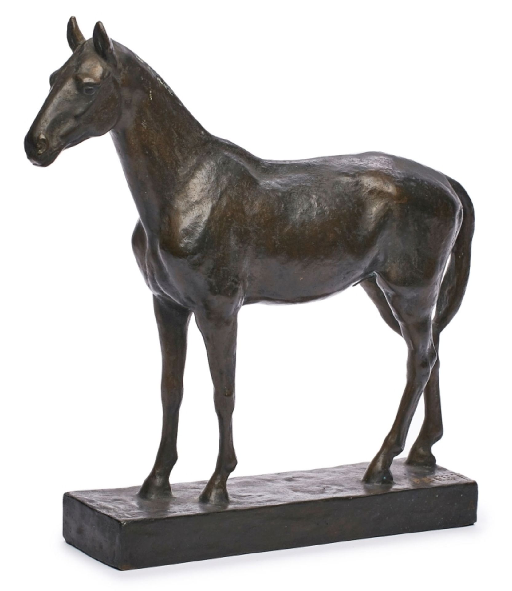 Bronze Fritz Best: Stehendes Pferd, um 1960.