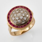 Spinell-Diamant-Ring