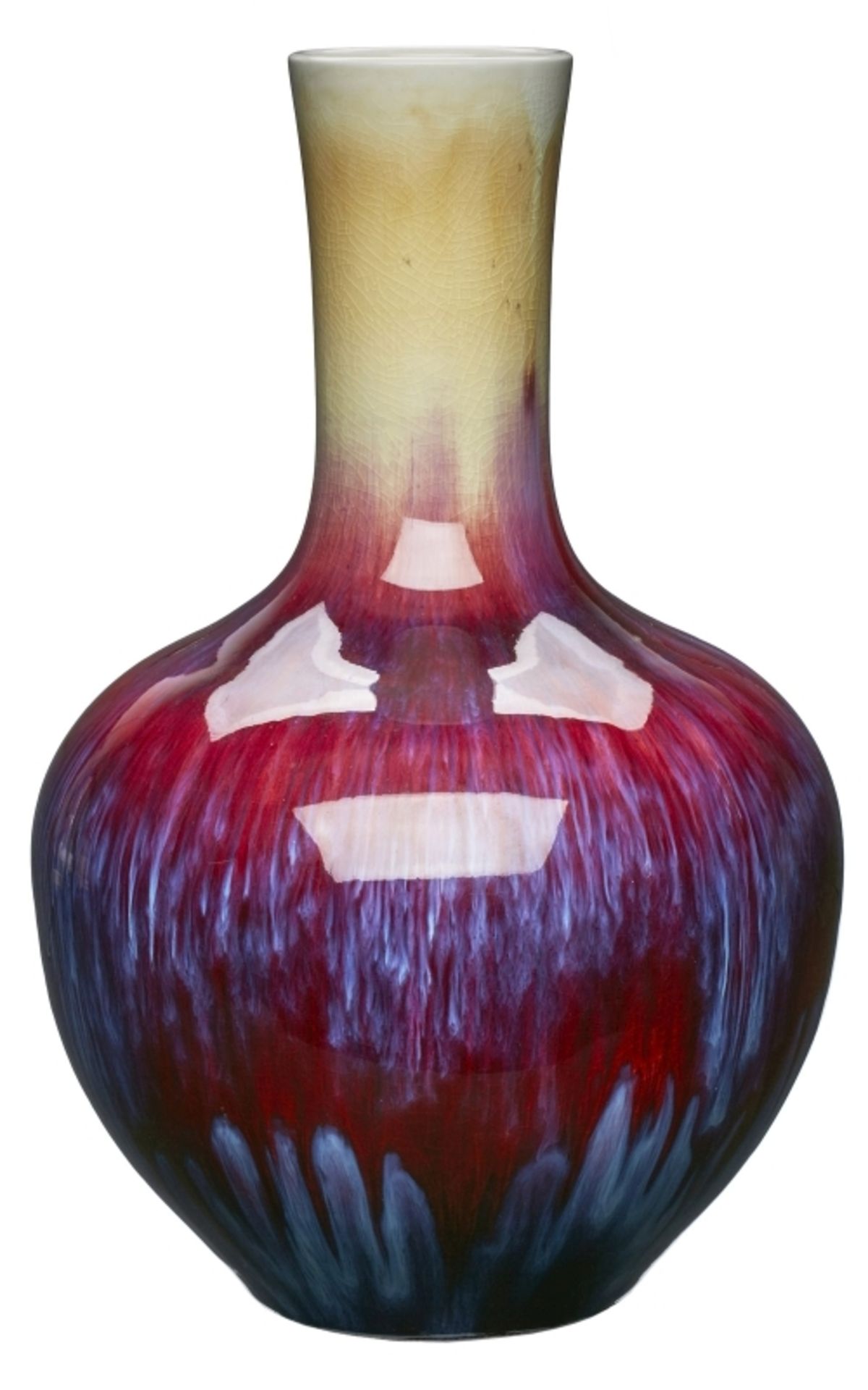Gr. kugelige Vase, China 20. Jh.