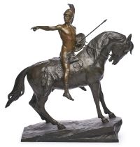 Gr. Bronze Julius Paul Schmidt-Felling: Krieger zu Pferde, 1904.