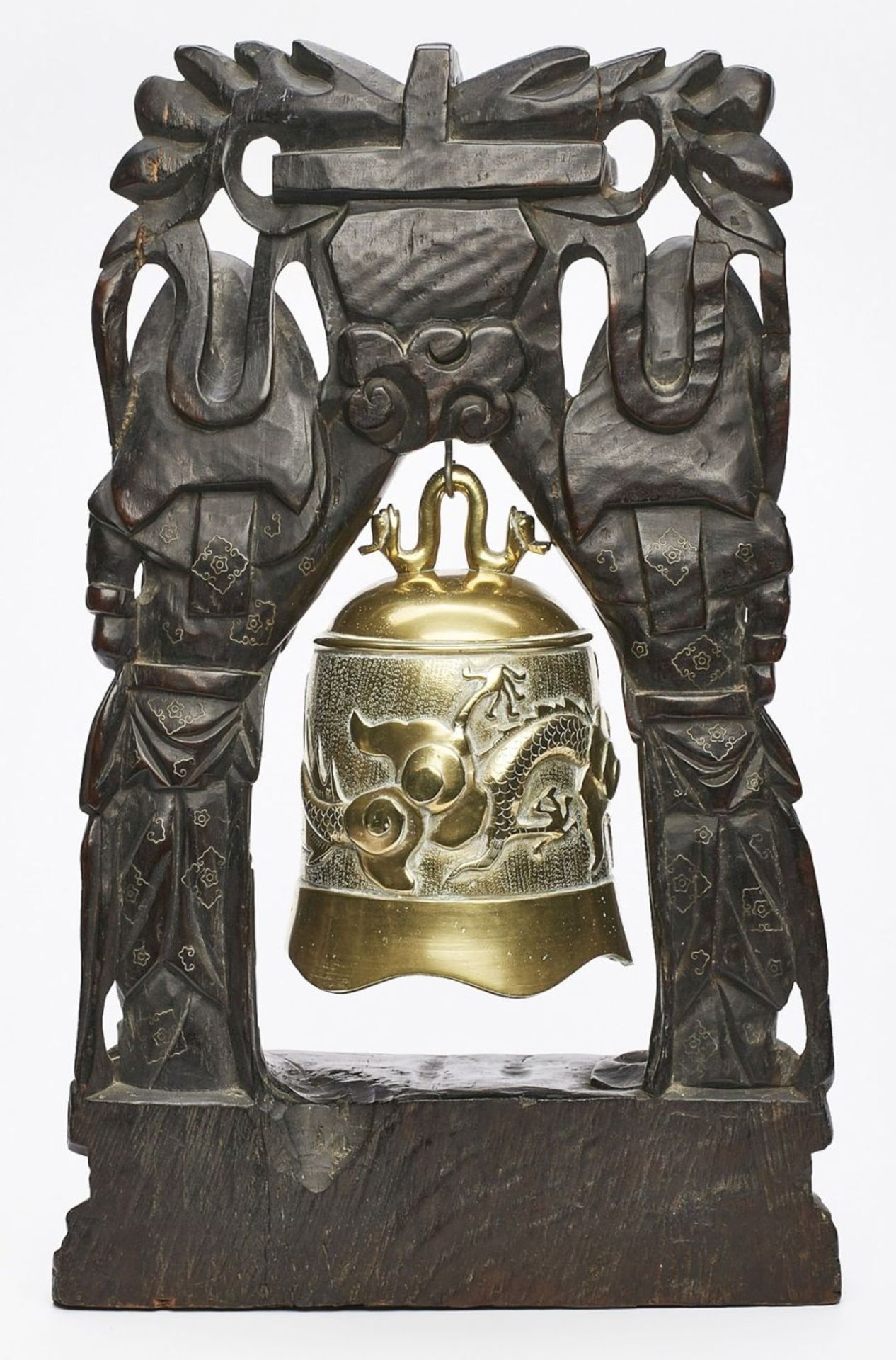 Glockengestell, China wohl um 1900. - Bild 2 aus 2