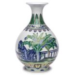 Vase "Garten", China wohl um 1860.