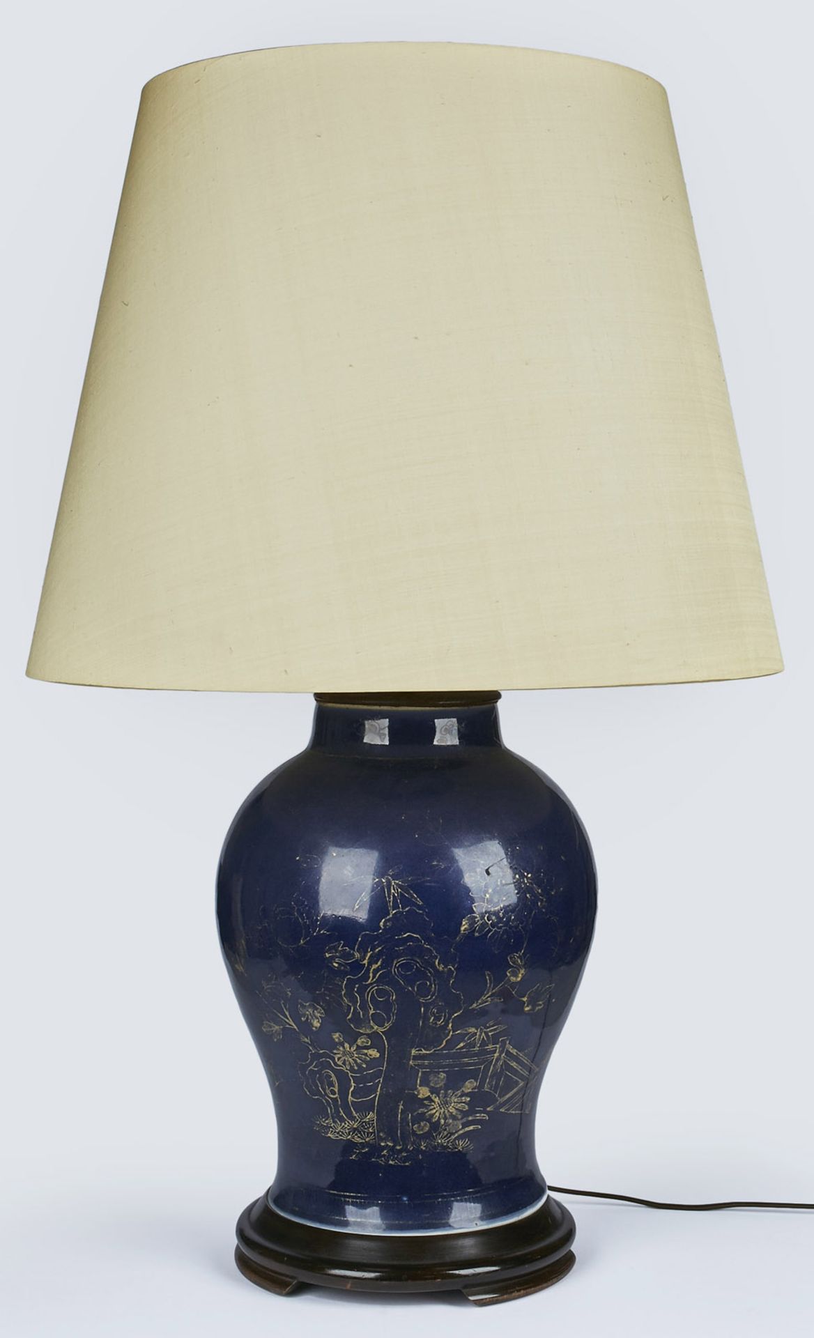 Gr. Lampe aus Vase, China wohl 18. Jh.