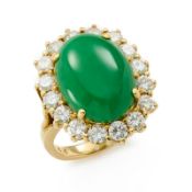 Gr. ovaler Smaragd-Brillant-Ring