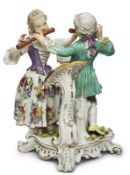 "Musikunterricht", Meissen um 1750.