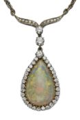 Opal-Diamant-Collier