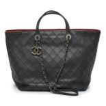 Gr. Handtasche/ Tote Bag "Deauville", Chanel wohl um 1990.
