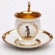 Tasse mit UT "Friedrich der Große", wohl Tettau 20. Jh.