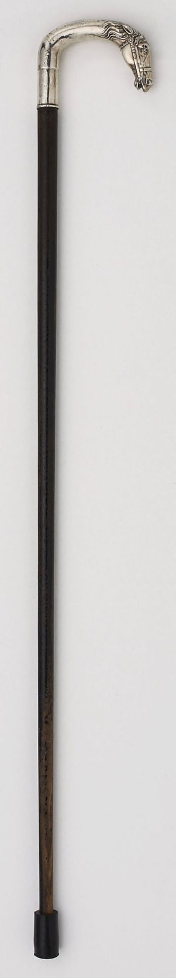 Flanierstock mit Silbergriff "Pferdekopf" - Bild 2 aus 2
