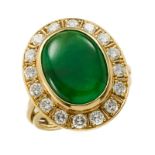 Ovaler Smaragd-Brillant-Ring