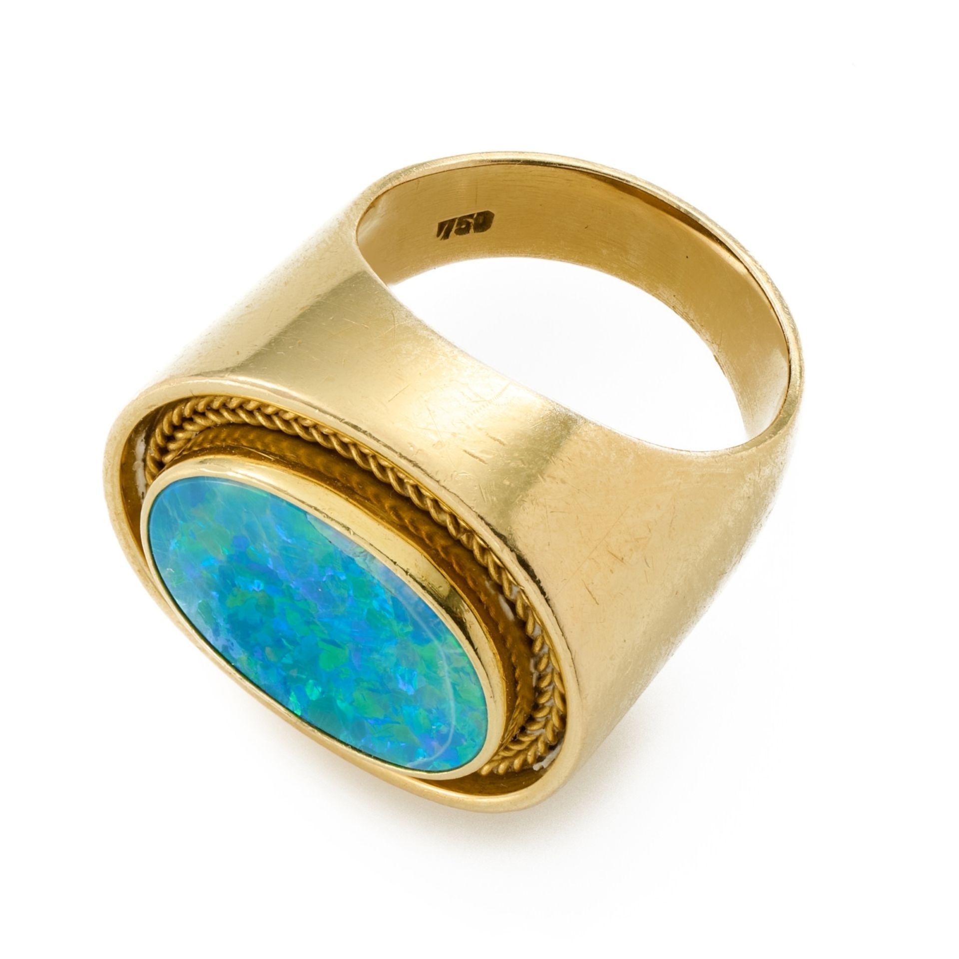 Gold-Ring m. Opal - Bild 2 aus 2