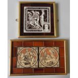 THREE JOHN MOYR SMITH FOR MINTON CERAMIC TILES, circa 1875, one depicting 'Walpurgis Night' and