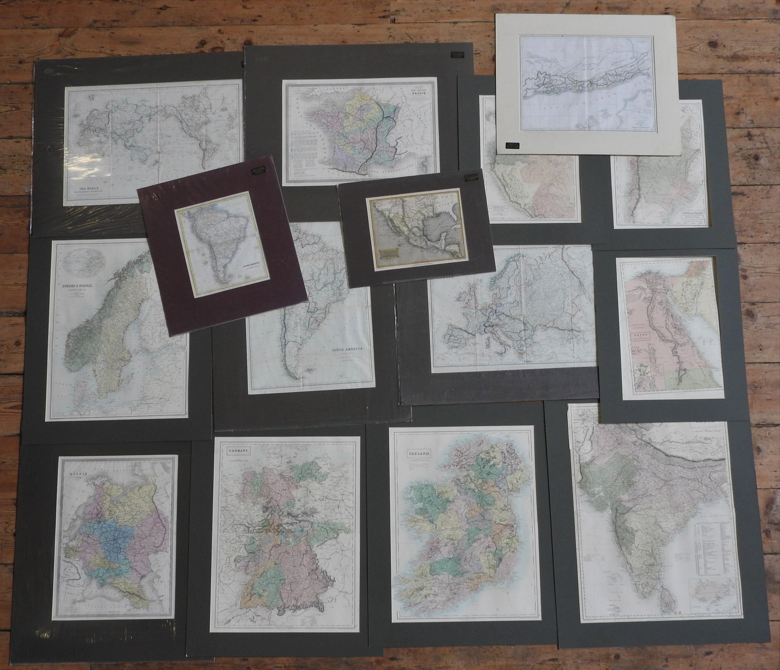 A FOLIO OF TWENTY FOUR ANTIQUE MAPS, hand coloured, various locations, countries and sizes - Image 2 of 2
