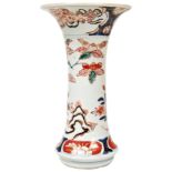 JAPANESE IMARI BEAKER VASE EDO PERIOD, 18TH CENTURY the sides painted with flower sprays beneath