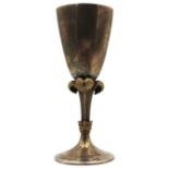 A SILVER WINE GOBLET BY STUART DEVLIN, commemorating the wedding of HRH Prince of Wales and Lady