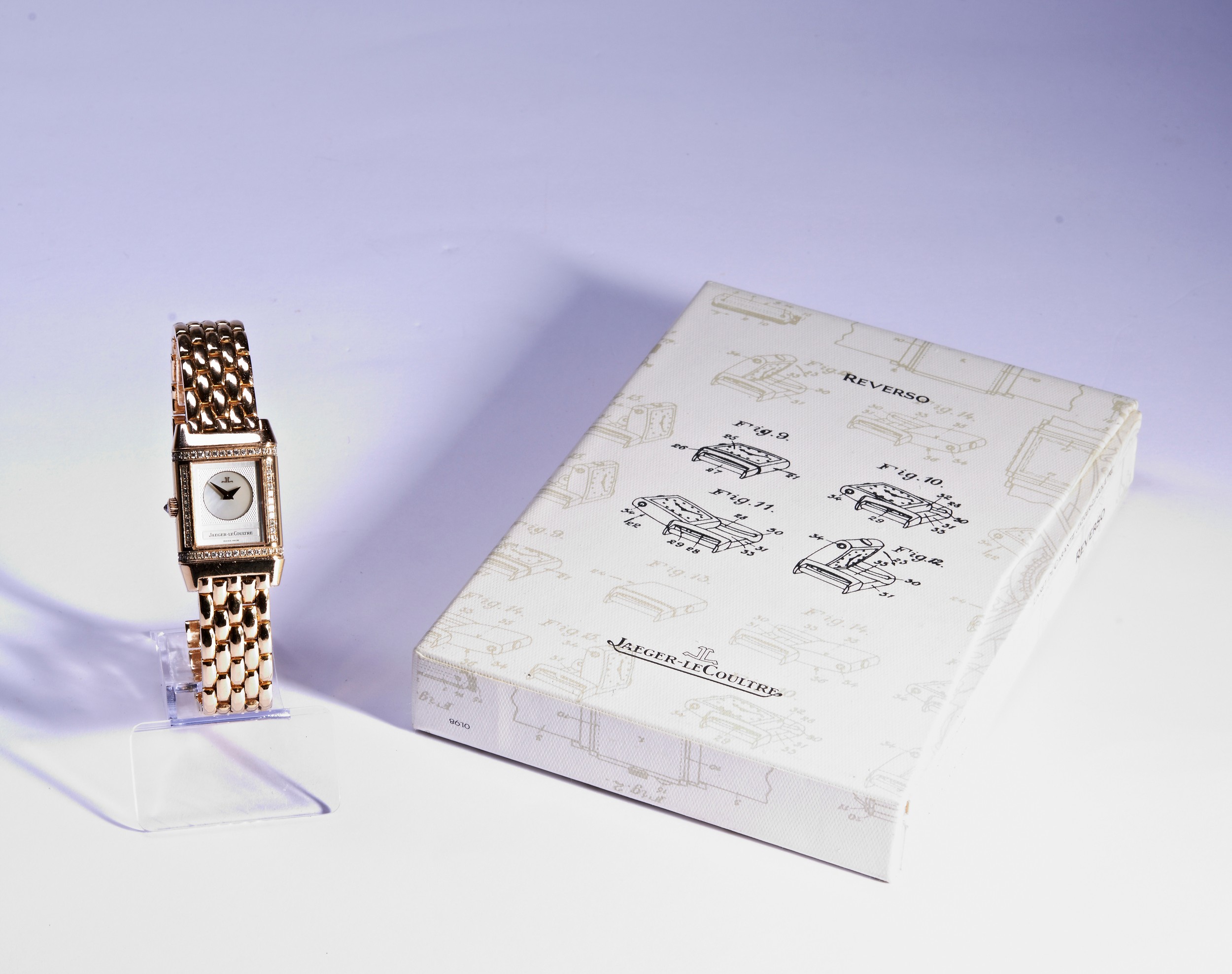 JAEGER LE COULTRE: AN 18CT YELLOW GOLD AND DIAMOND SET LADIES DUETTO REVERSO WRISTWATCH ref. 266.2. - Image 3 of 3