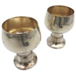 A PAIR OF ITALIAN SILVER GOBLETS,  circa 1970, mark of Brandimarte di Guscelli & Passeri,