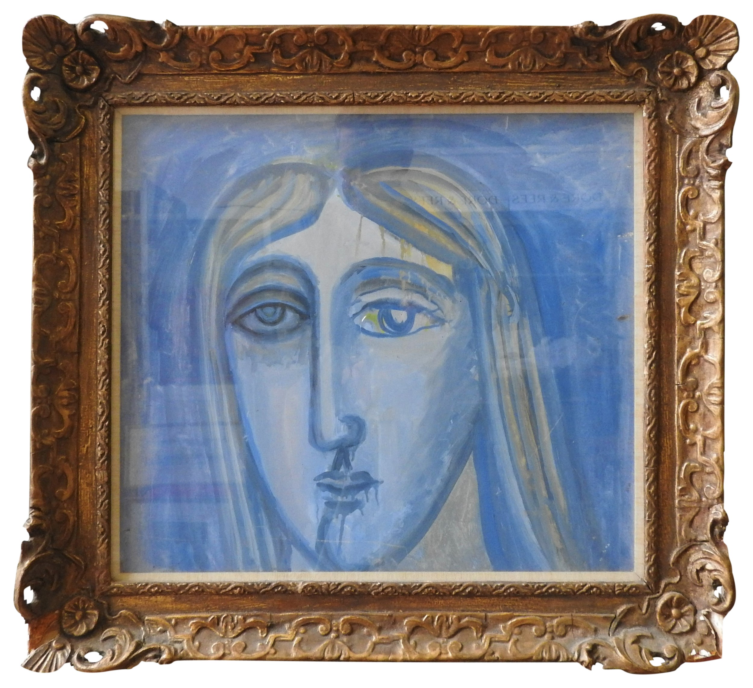 CECIL COLLINS (1908-1989), PORTRAIT OF BLUE ANGEL WATERCOLOUR, GOUACHE / PAPER, NB:(See Tate