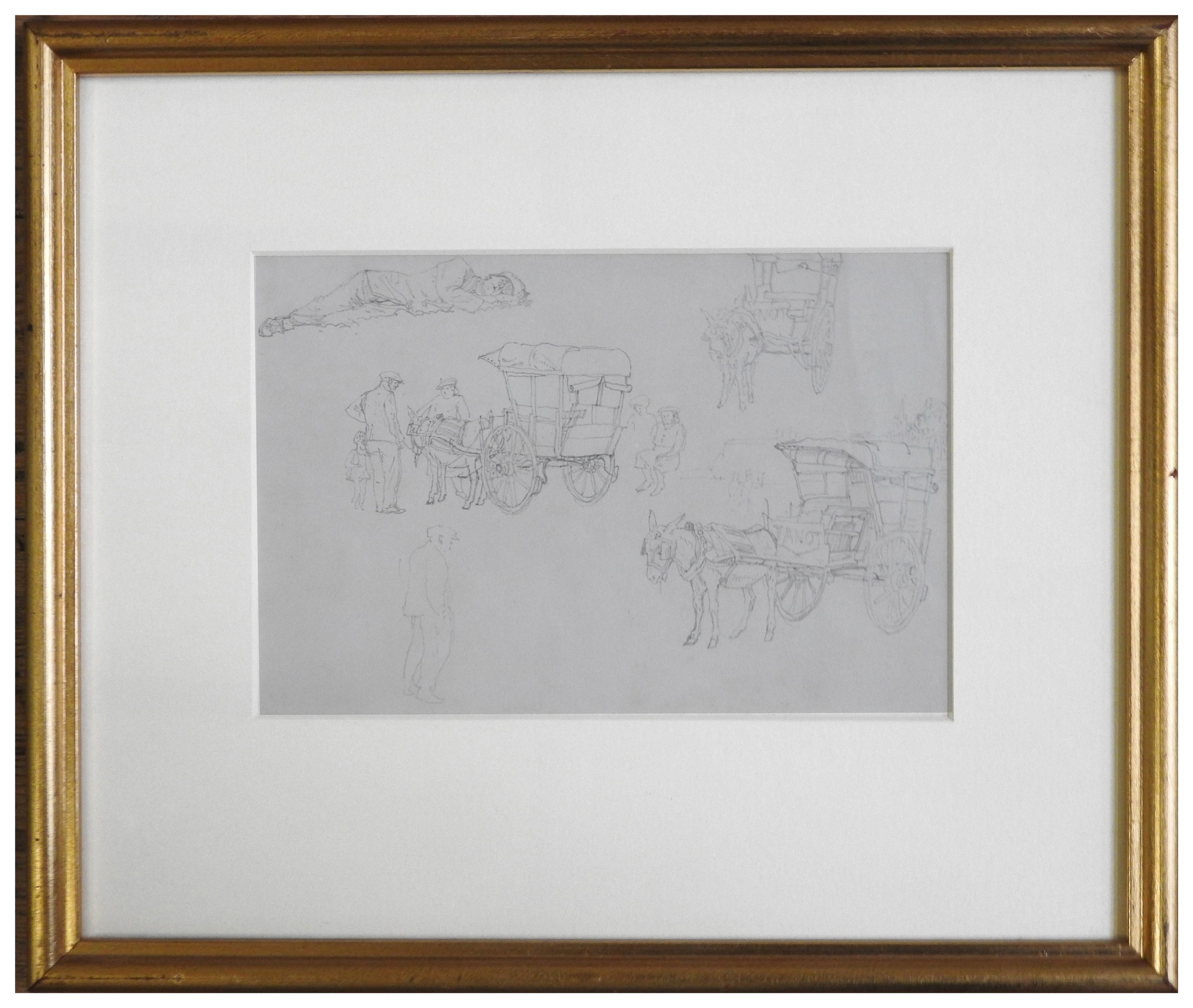 HENRY MARTYN LACK (1909-1979) UNTITLED PREPARATORY SKETCHES, PENCIL/PAPER, featuring recumbent