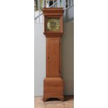 A GEORGE III 30 HOUR CLOCK MOVEMENT, CIRCA 1760 by Edward Bilbie, Chew Stoke 28 cm brass square dial