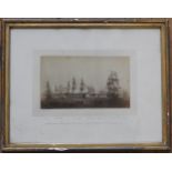 A PHOTOLITHOGRAPHIC PRINT, AFTER TOMASSO DE SIMONE (1805-1888), titled 'Mediterranean Fleet Under