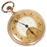 A FIRST WORLD WAR 9CT GOLD CASED POCKET WATCH, presented to Victoria Cross recipient Wilfred Fuller,