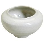 A QINGBAI GLAZED WATERPOT NORTHERN SONG (960 - 1127) the compressed baluster sides covered all