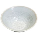 A MOULDED QINGBAI 'FLORAL' BOWL  SOUTHERN SONG DYNASTY (1127-1279) decorated to the interior with