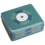 A SMALL AND FINE JAPANESE CLOISONNE BOX AND COVER SIGNED TABAKO-IRE, MEIJI PERIOD (1868-1912) worked