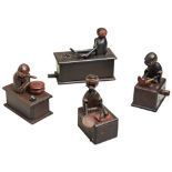 A GROUP OF FOUR JAPANESE KOBE TOYS  MEIJI PERIOD (1868-1912) each one modelled as various